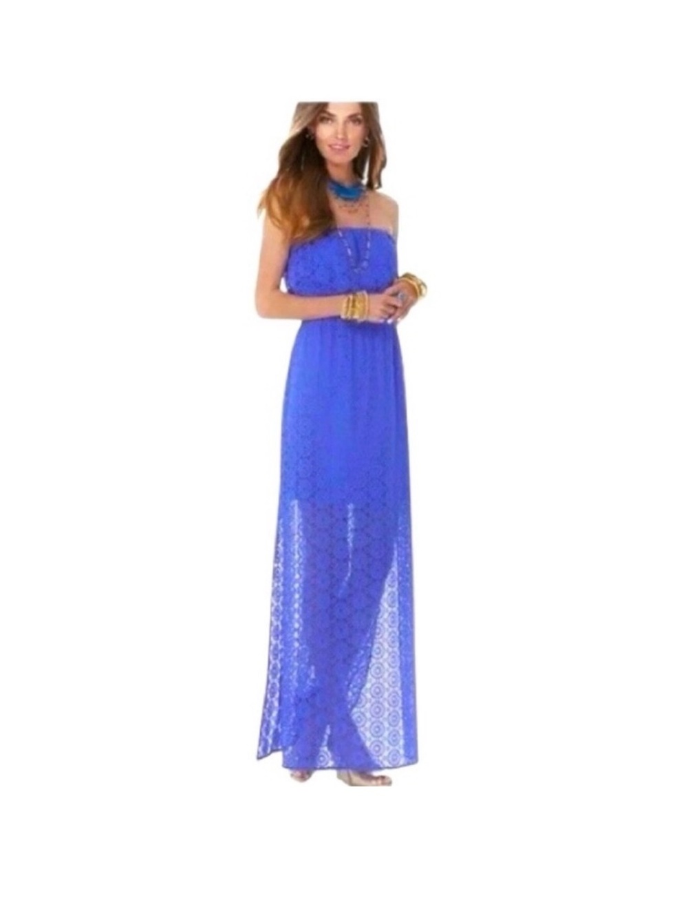 Lilly Pulitzer Strapless Lace Maxi Dress - Picture 5 of 5